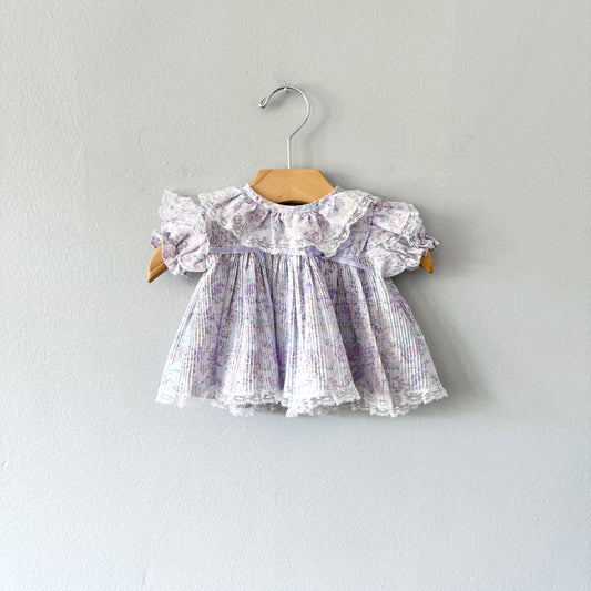 Vintage / Lavender x floral dress / 0-3M