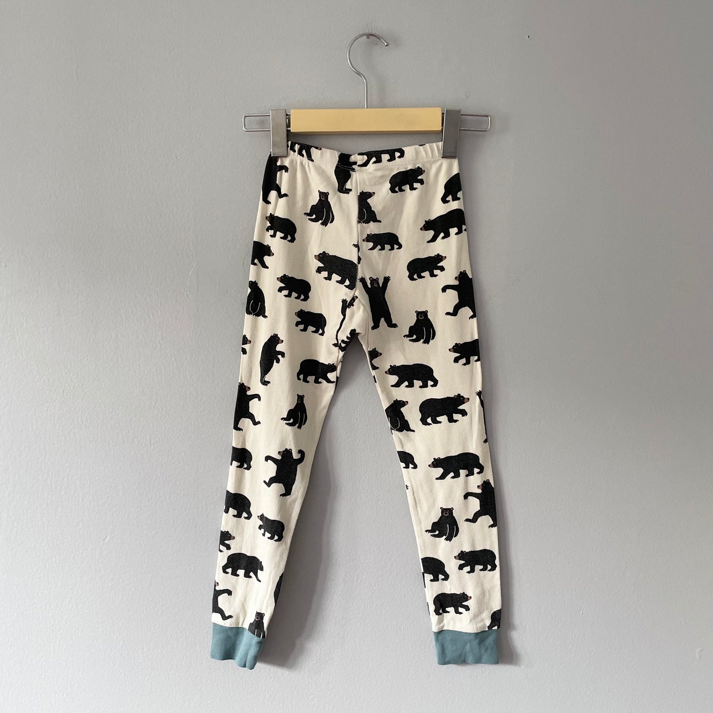 Little Blue House / White x bears pajama pants / 6Y