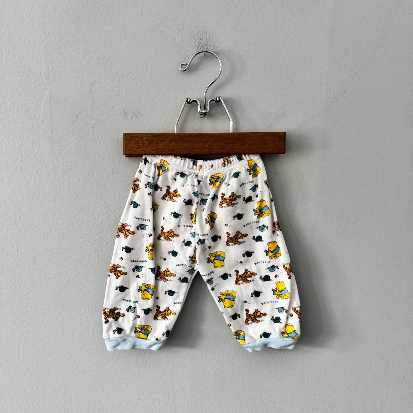 Disney baby / Pantalon en coton Winnie l'Ourson blanc / 0-6M
