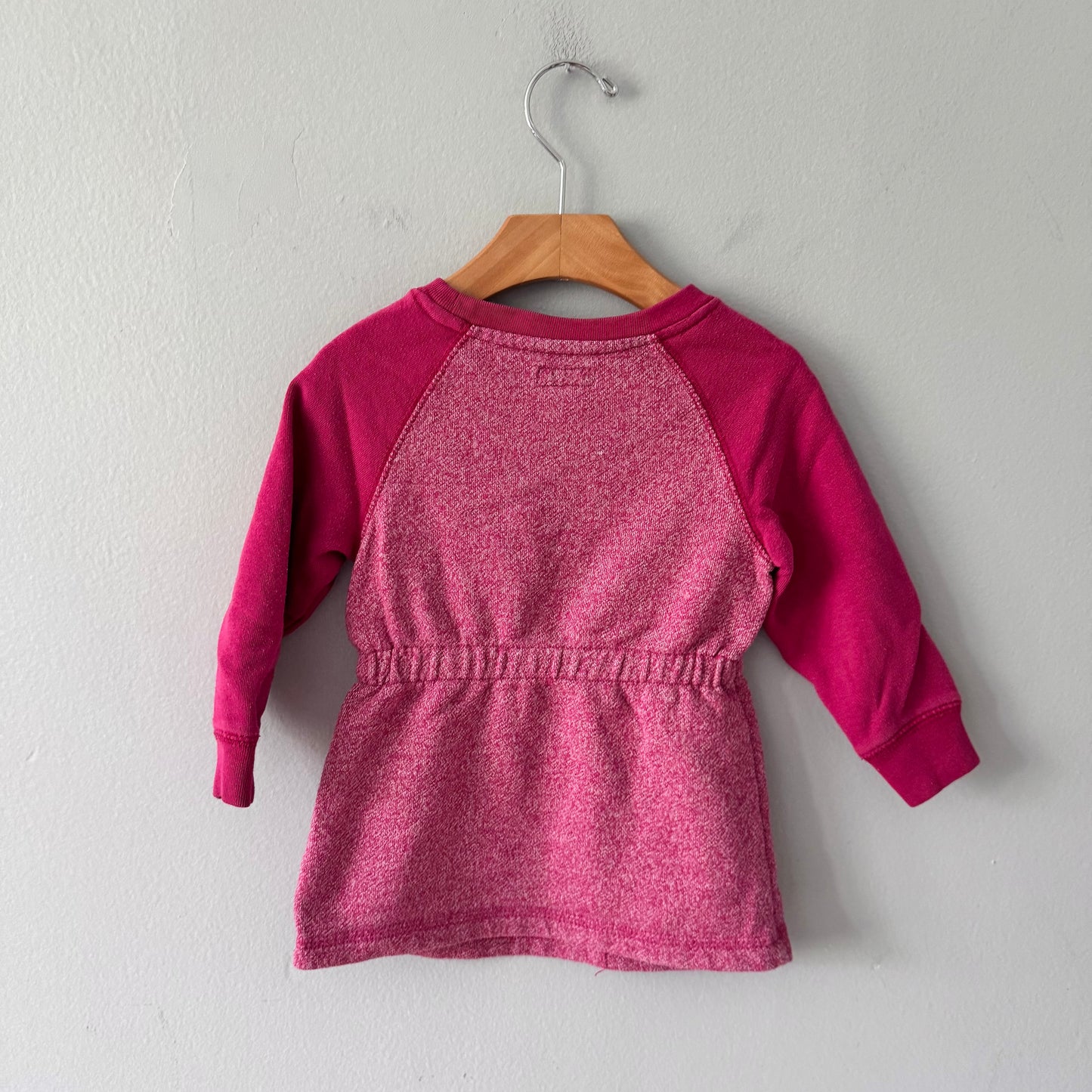 Roots / Pink salt and pepper crew dress / 12-18M