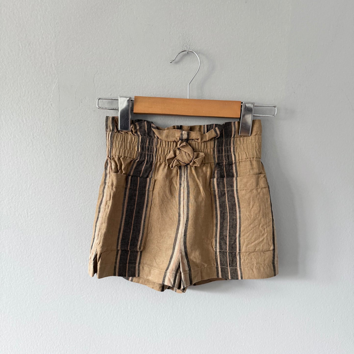 BR Baby / Short en lin marron / 4 ans