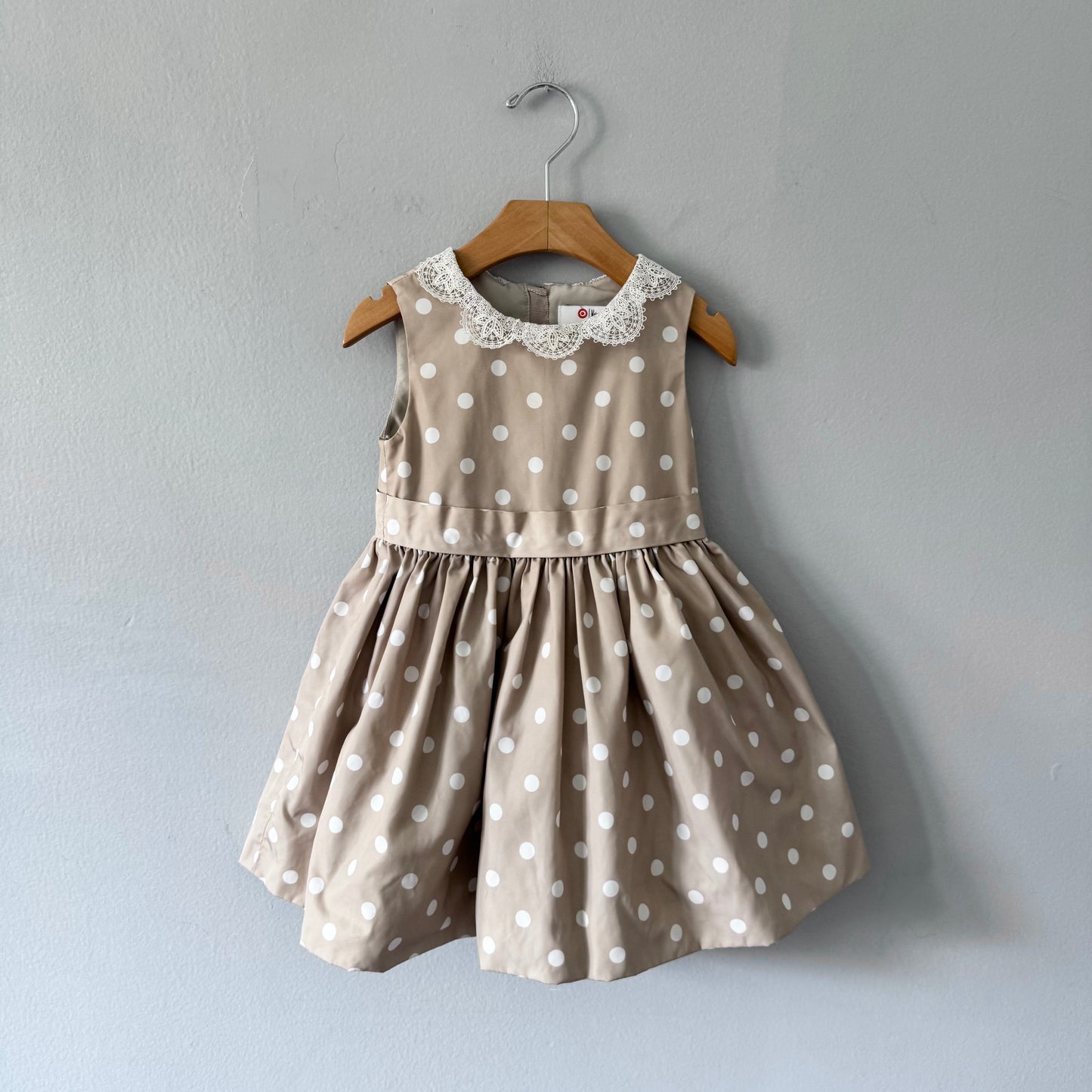 Jason Yu / Robe beige à pois / 3T