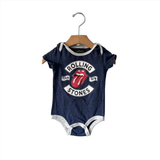 Rolling Stones / Navy onesie / 6-12M