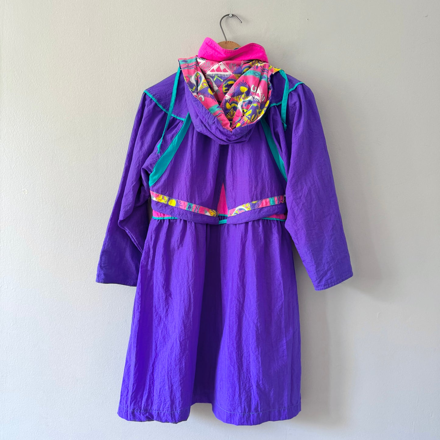 Vintage SOS / Purple zip up nylon jacket / 8(Fits 11-12Y)