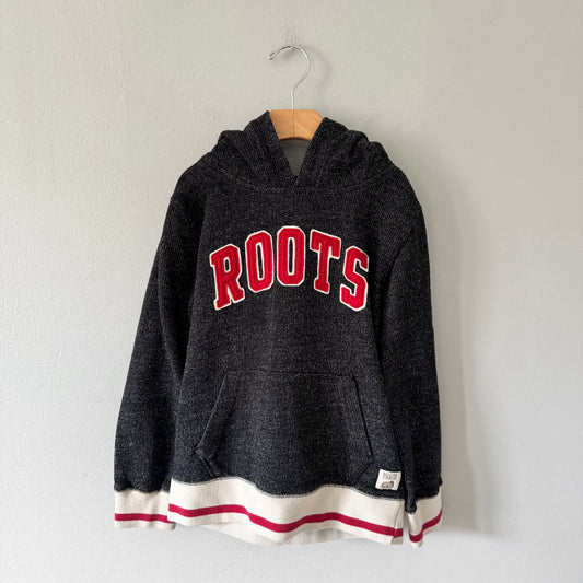 Roots / Black salt and pepper hoodie / 7-8Y