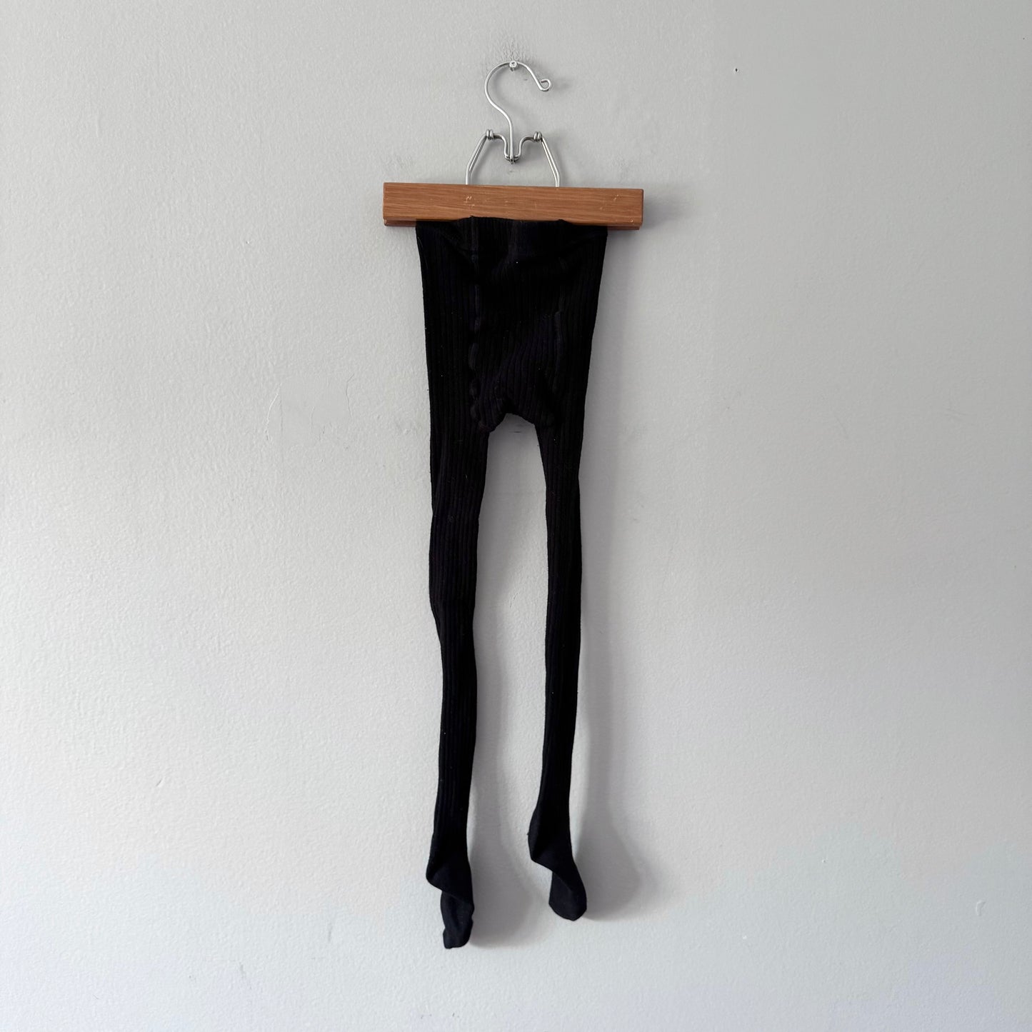 H&M / Ribbed tights - Black / 3-4Y
