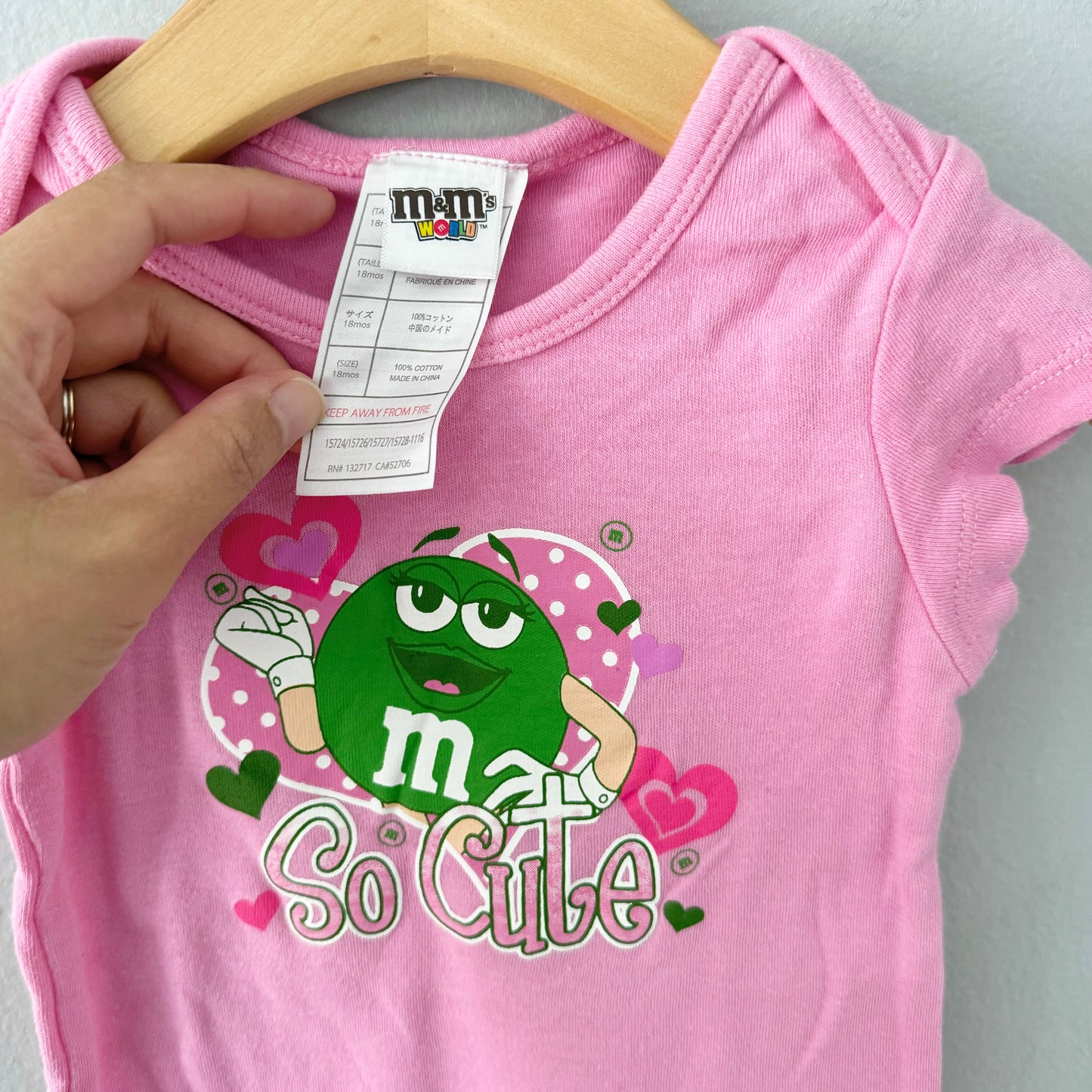 M&M's / Pink onesie / 18M