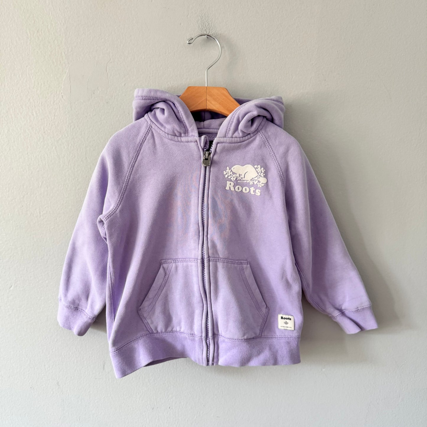 Roots / Lavender zip up hoodie / 5T