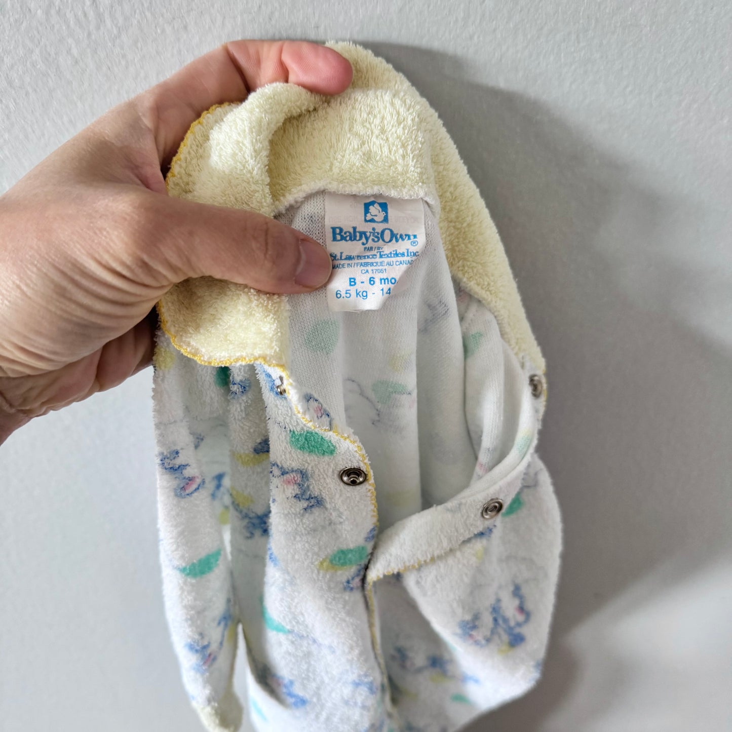 Vintage / Barboteuse en tissu éponge / 3-6M