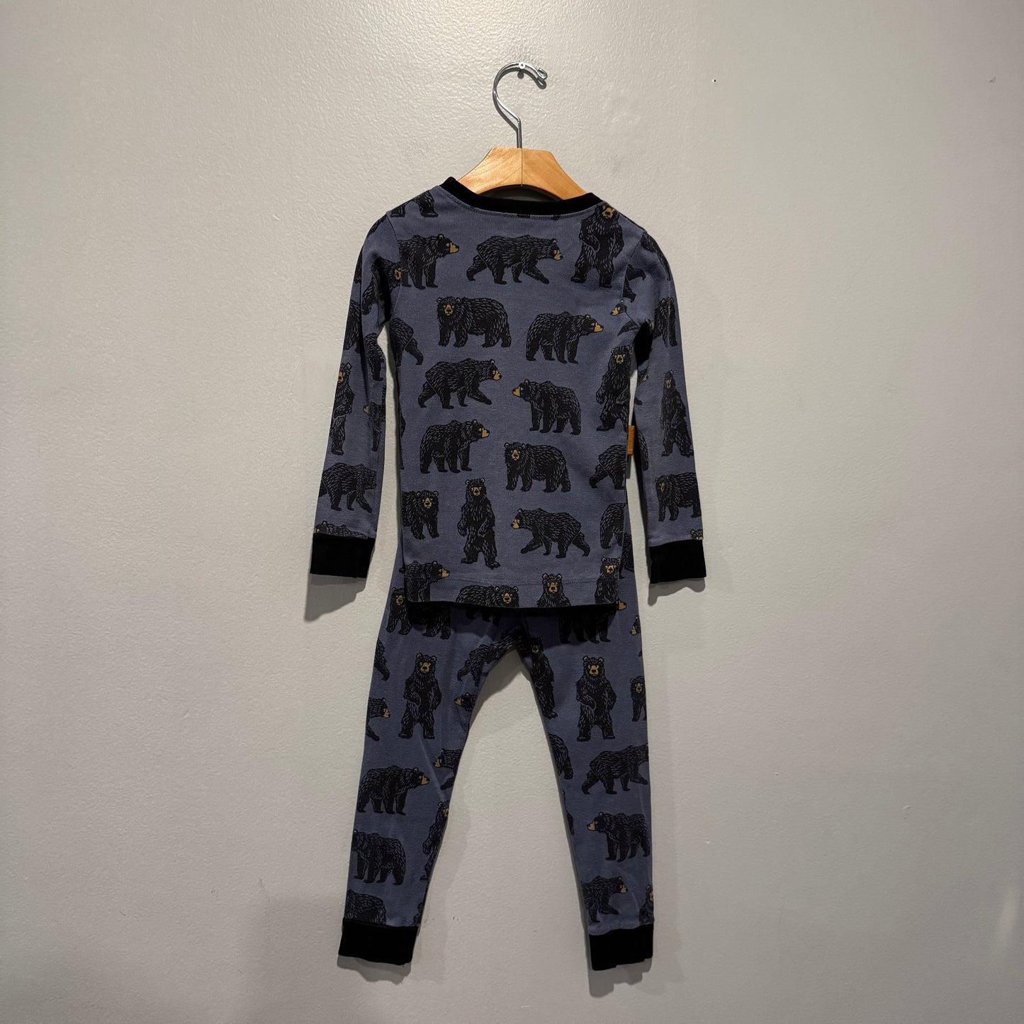 Little blue house / Purple x bear pajama set / 4Y