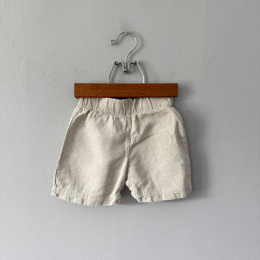 Handmade / Linen shorts - Light grey / 18M