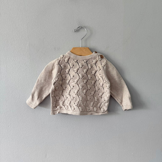 Alana / Organic cotton knit pullover / 3-6M