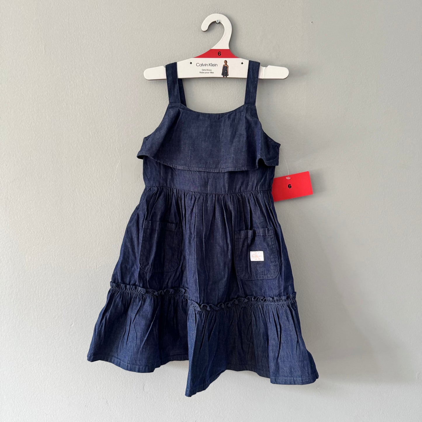 Calvin Klein / Dark chambrey cami dress / 6Y - New with tag