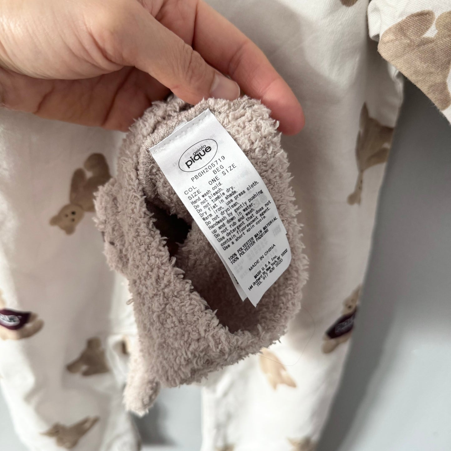 Gelato Pique / Bear sleeper + beanie set / 12M