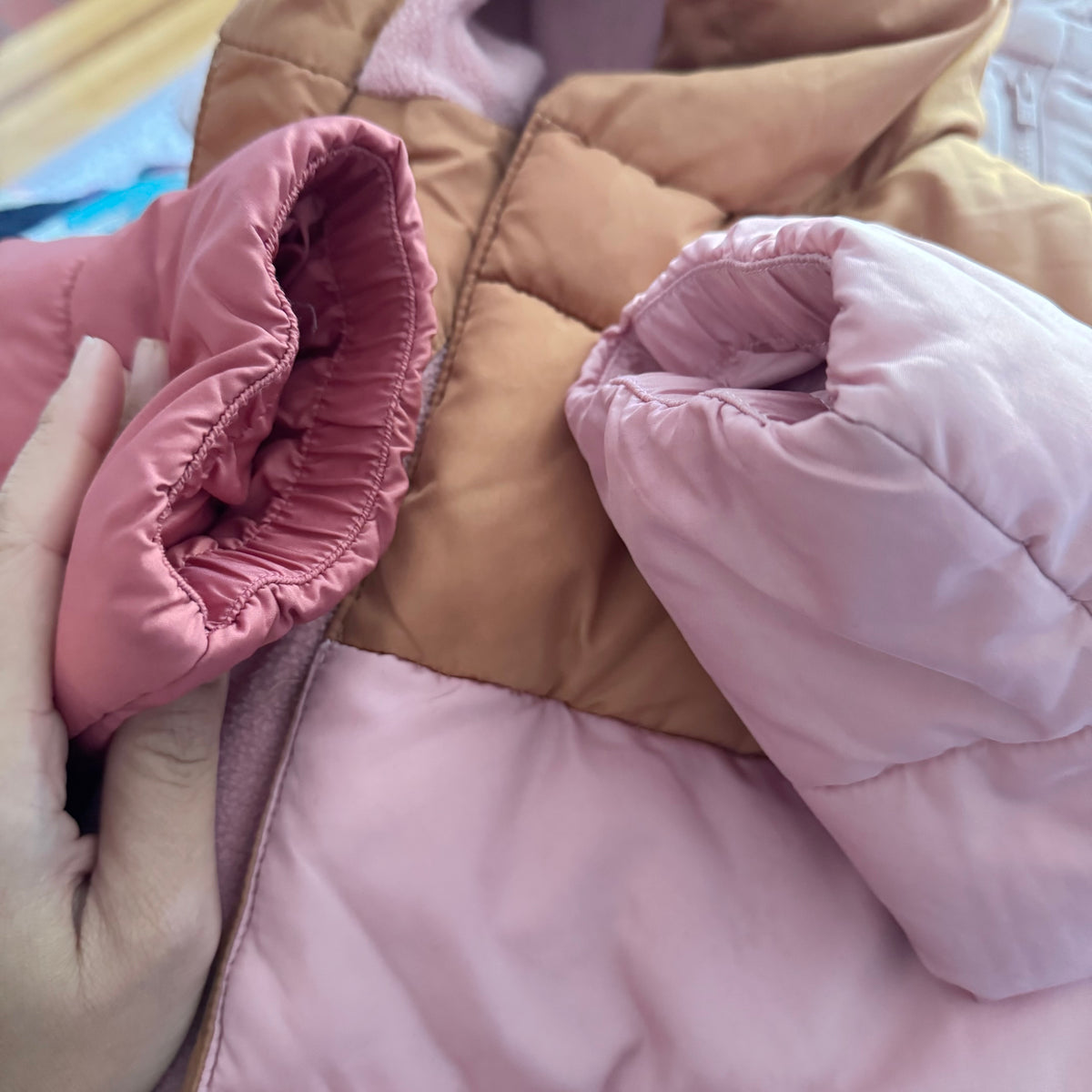 Rise Little Earthling / Pink puffer jacket / 18-24M