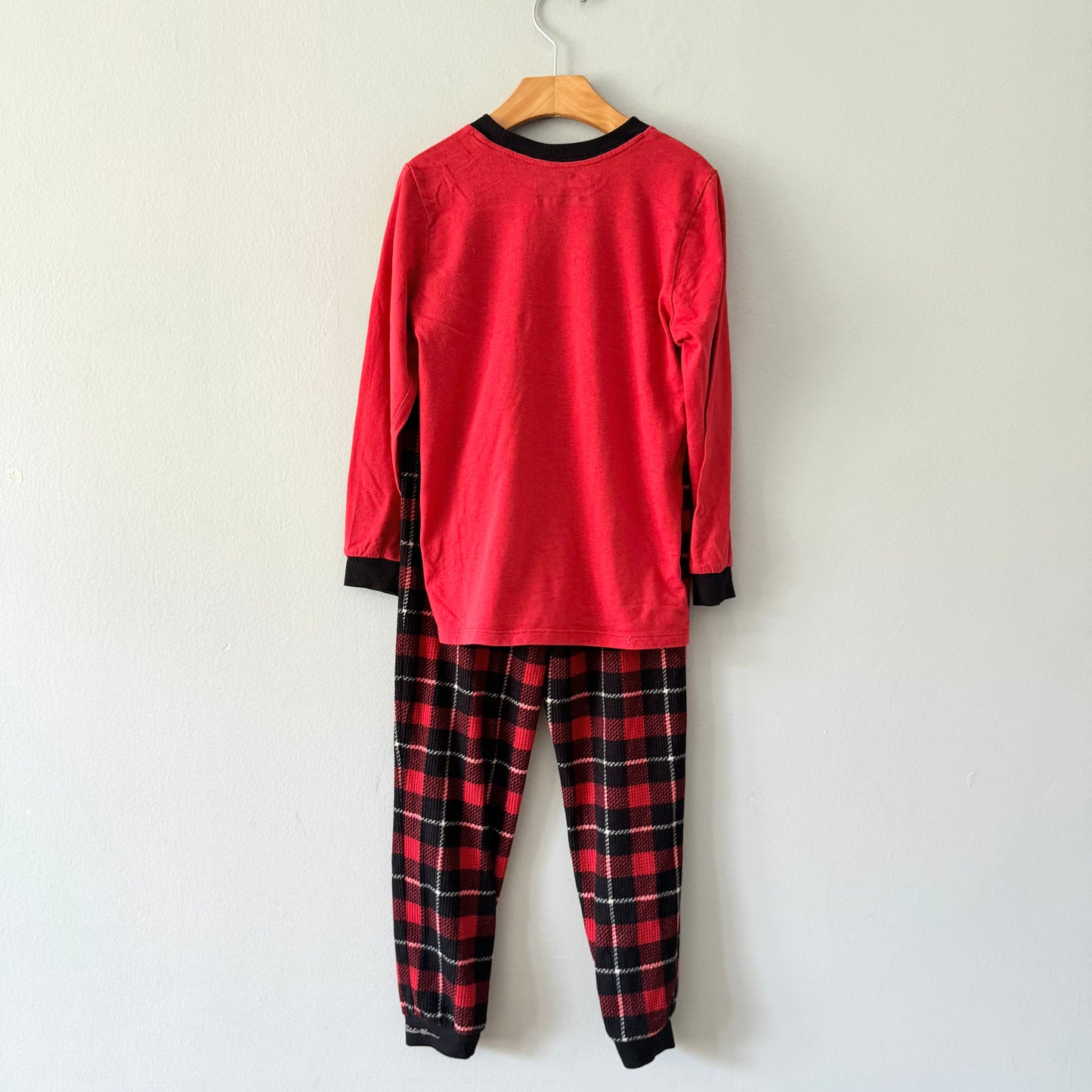 Eddie Bauer / Red x black pajama set / 7-8Y