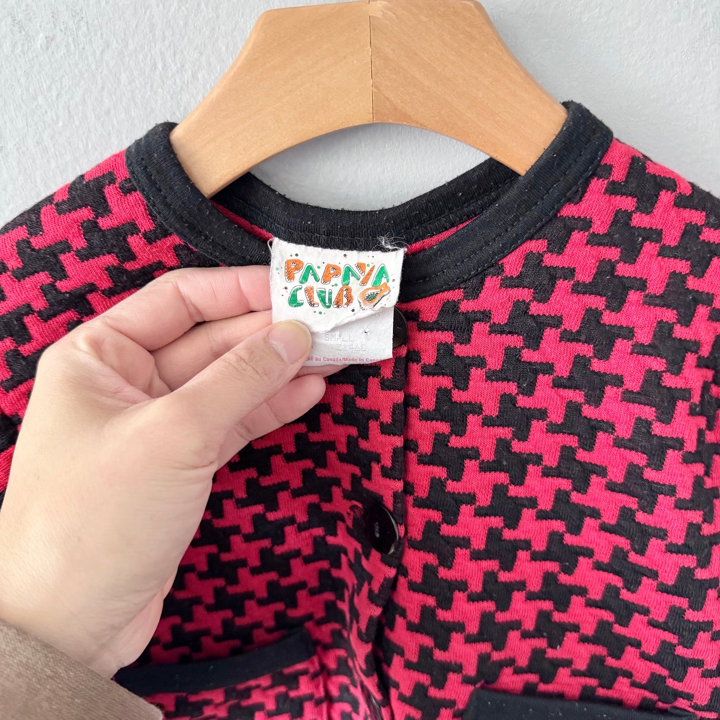 Vintage / Papaya Club red black jacket / 12-24M