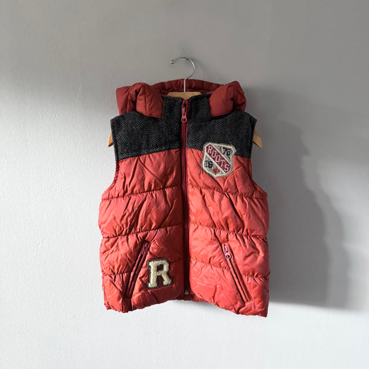 Roots / Orange down vest / 4T