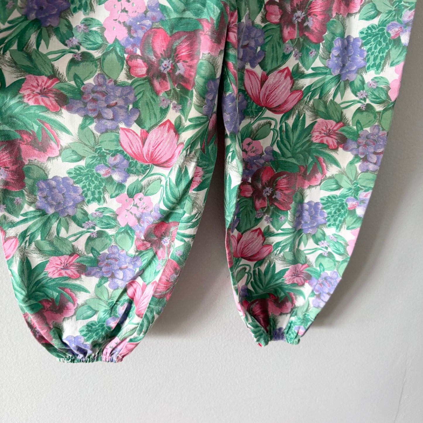 Vintage Sears / Floral long sleeve jumpsuit / 3Y