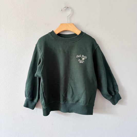 Uniqlo / Dark green sweatshirt / 3-4Y