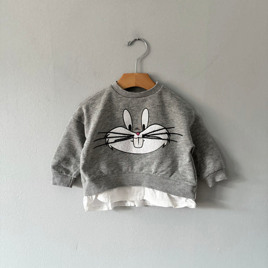 Zara / Looney tunes, Bugs bunny sweatshirt / 6-9M