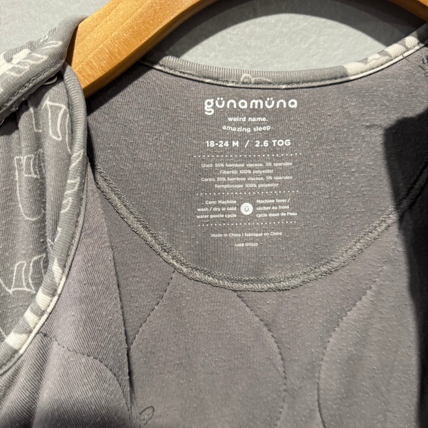 Gunamuna / Grey x polar bear sleep bag - 2.6tog / 18-24M