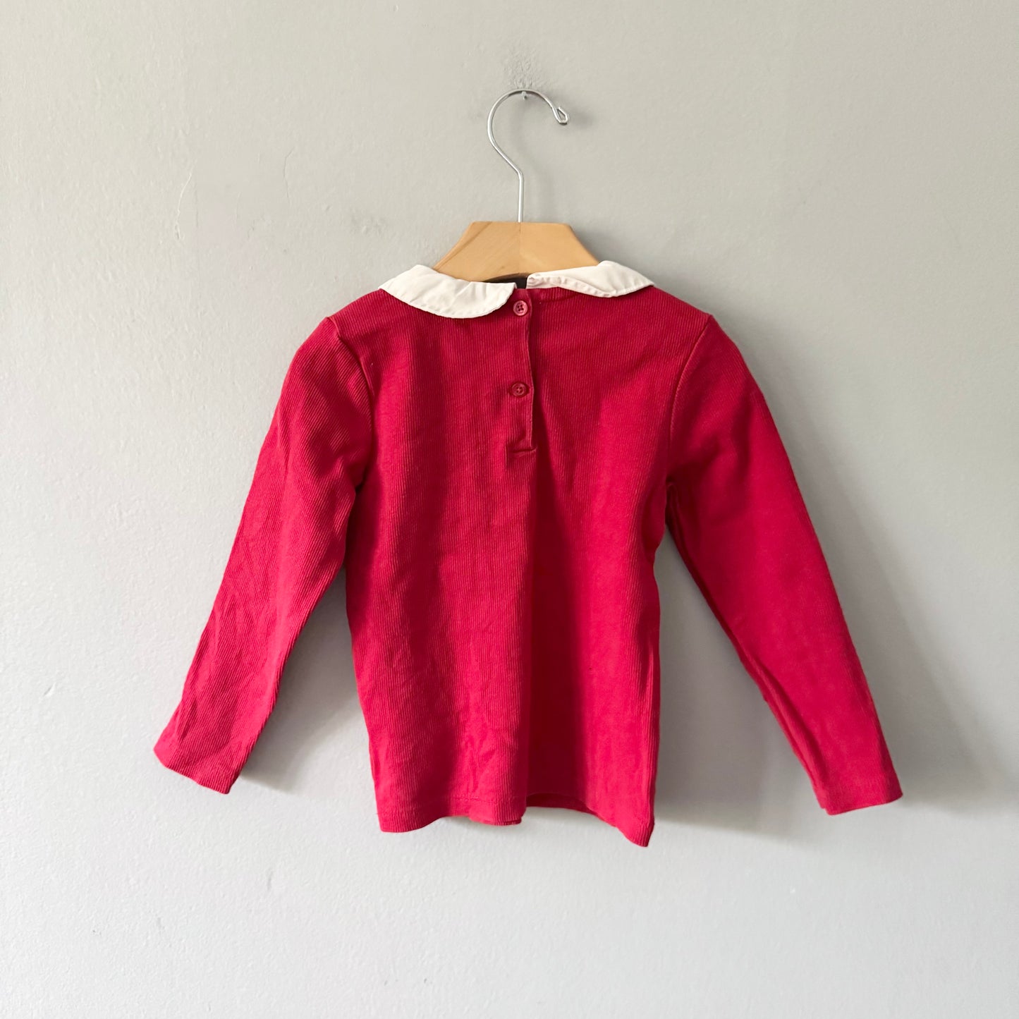 Gap / Red long sleeve with white collar / 4Y