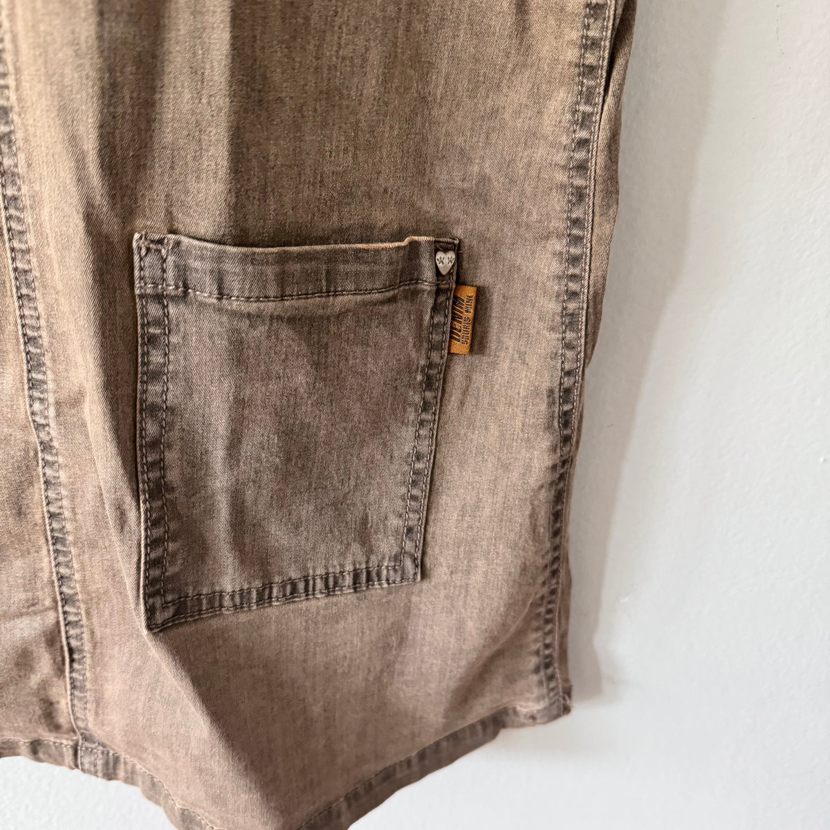 Souris mini / Brown overall skirt / 10Y