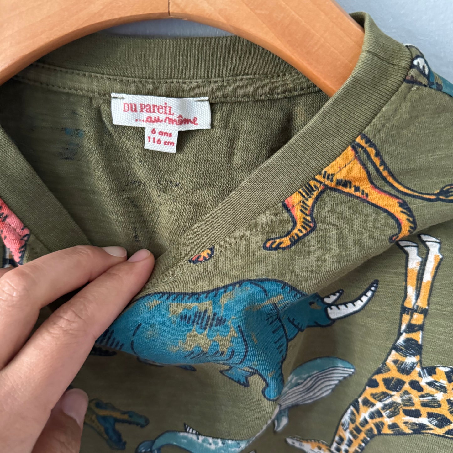 Du Pareil au meme / Khaki x safati long sleeve / 6Y