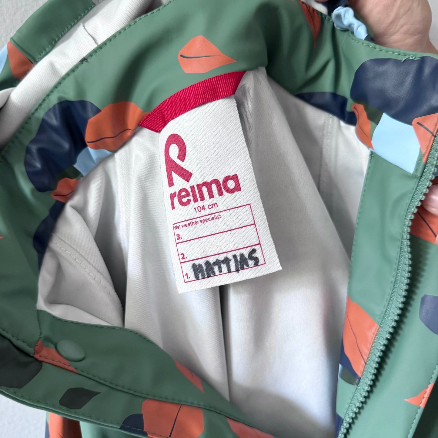 Reima / Green rain jacket / 104(3Y)