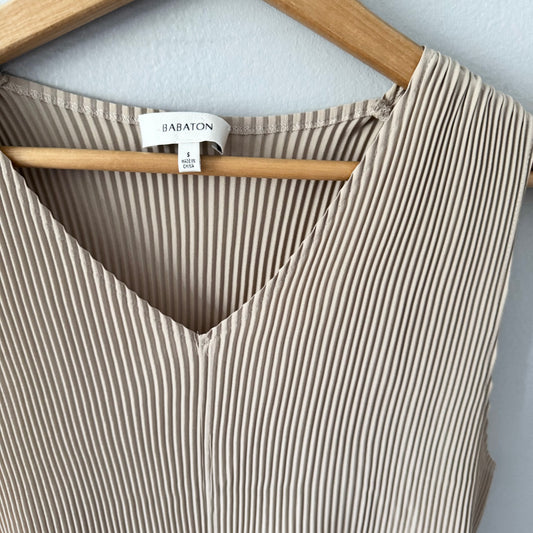 Babaton / Beige pleat tank / Women S