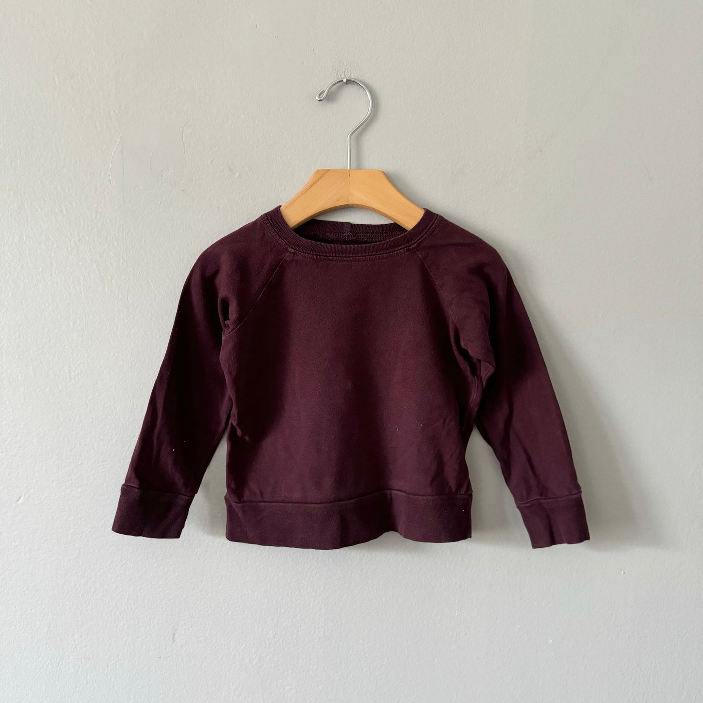 Mini mioche / Burgundy long sleeve top / 12-18M