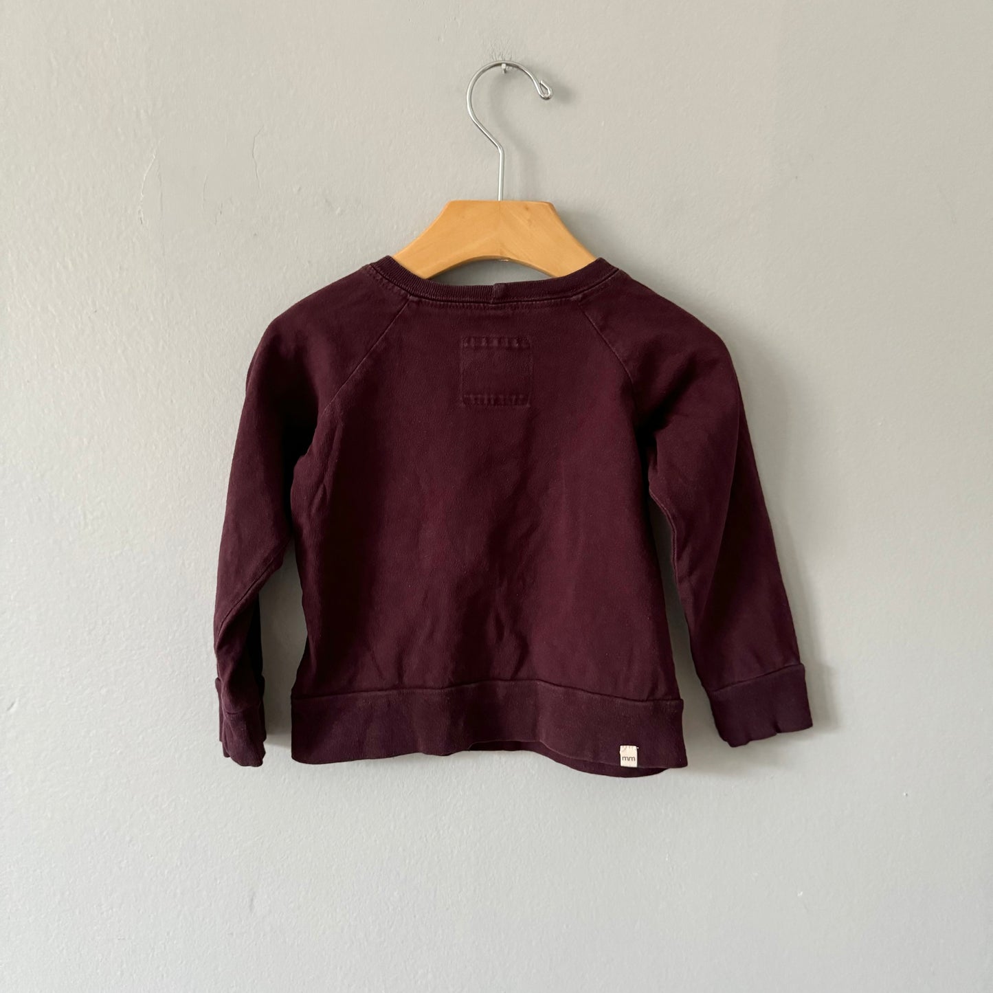 Mini mioche / Burgundy long sleeve top / 12-18M