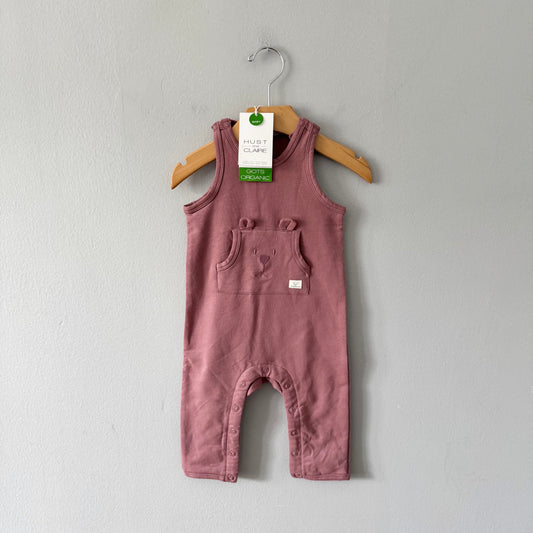 Hust and Claire / Smokey rose cotton overalls / 6M - New with tag