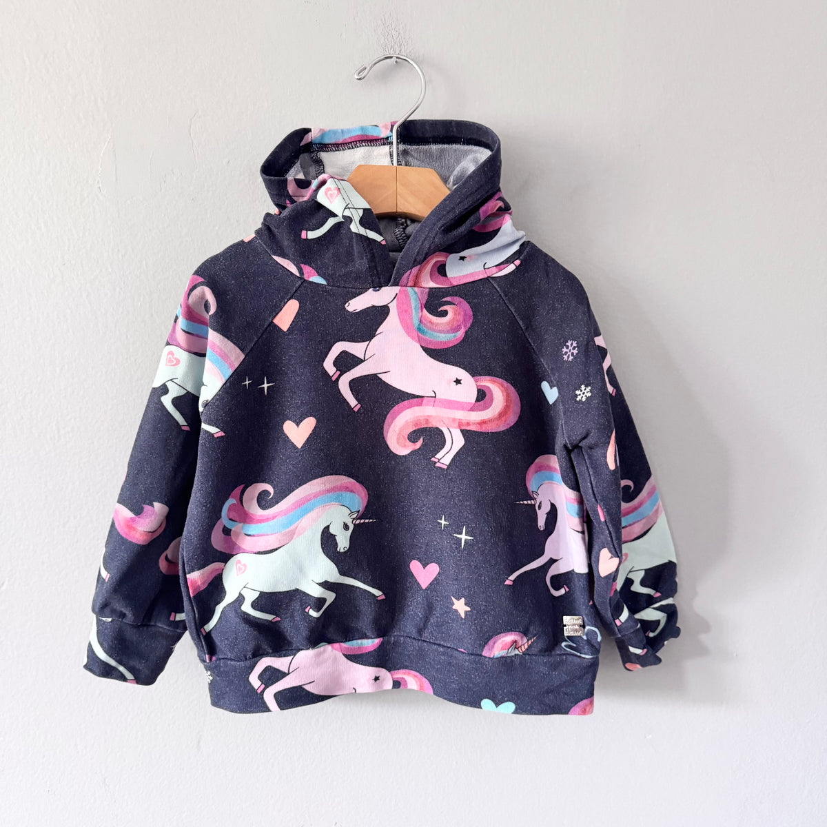 Deux par deux / Navy x unicorn hoodie / 4Y