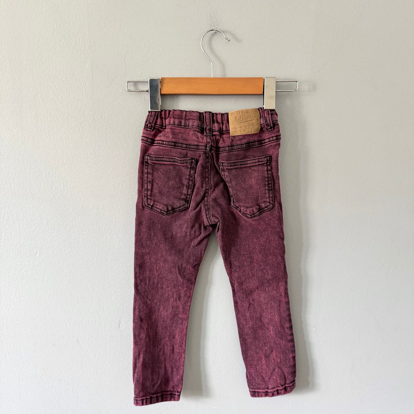 Next / Pink x black denim / 18-24M