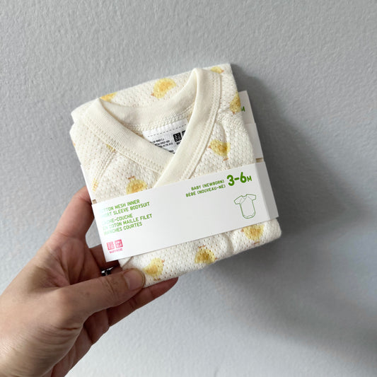 Uniqlo / Cotton mesh onesie / 3-6M - New with tag