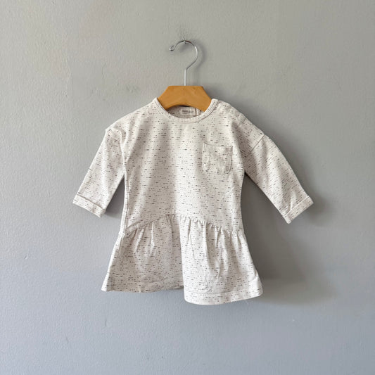 Miles baby / White long sleeve dress / 6M