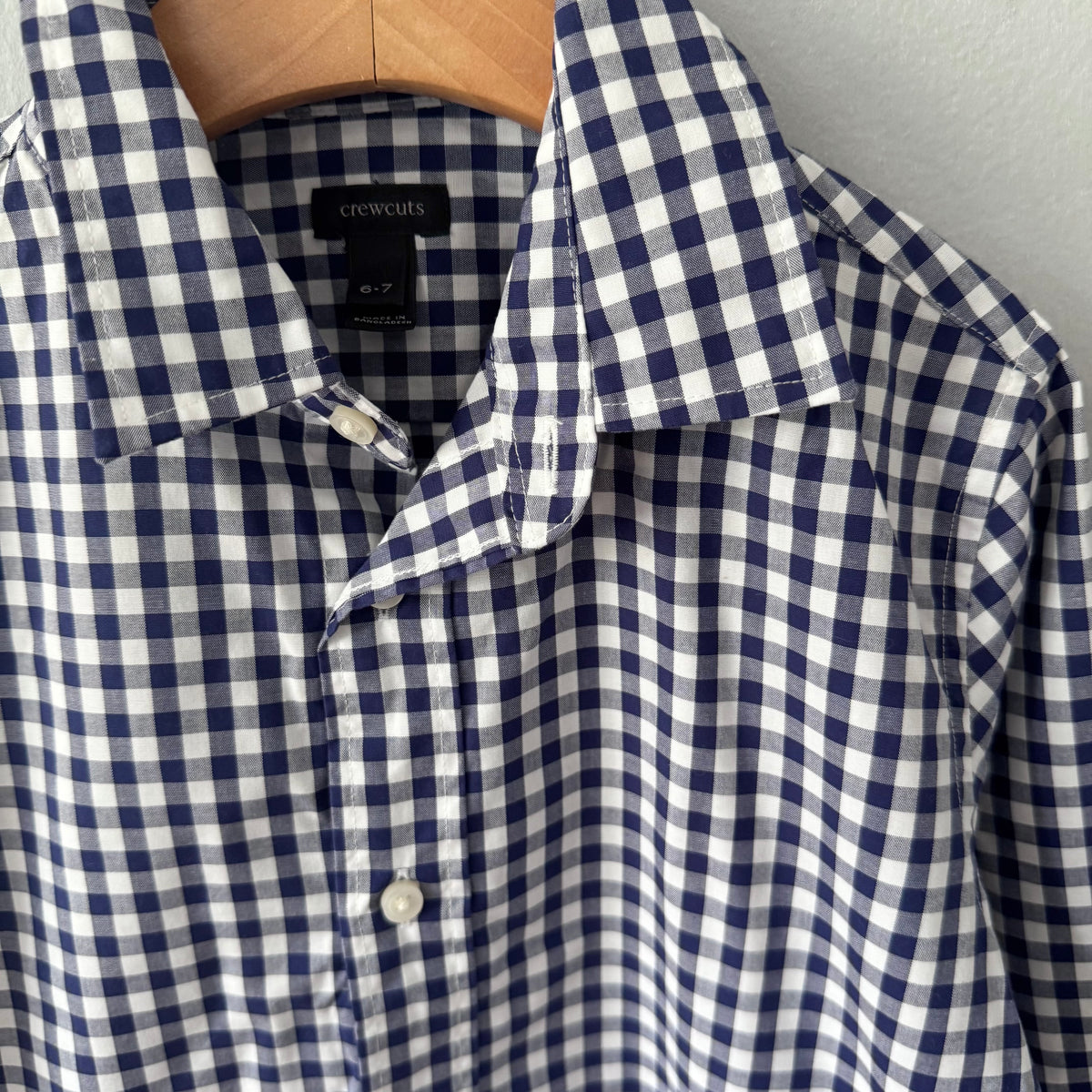 Crewcuts / Navy white shirt / 6-7Y