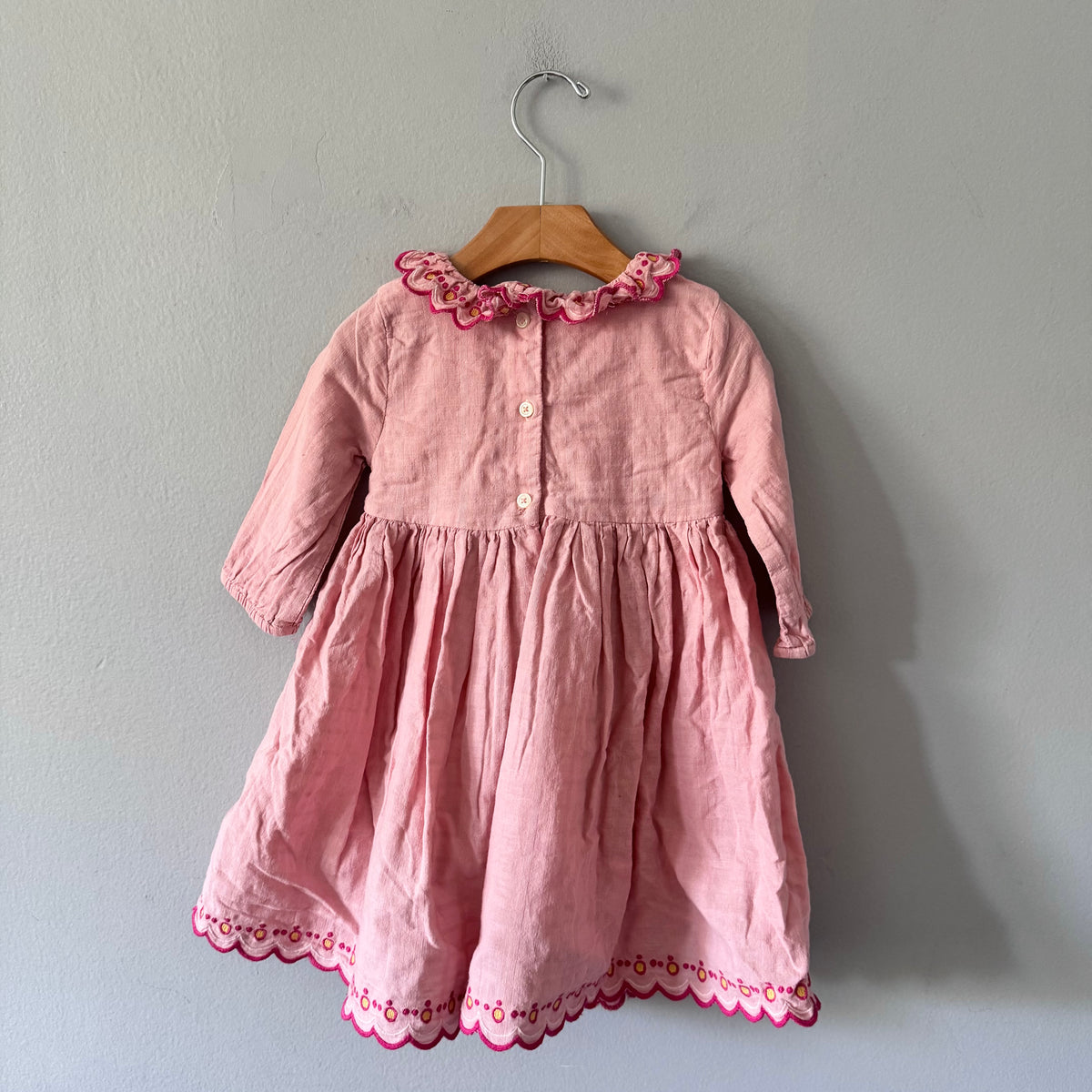 Nuberry / Pink muslin dress / 18-24M