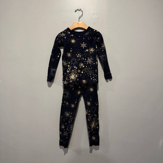 Gap	/ Black x golden star pajama set / 4Y