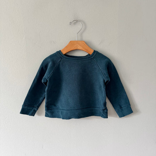 Mini mioche / Indigo blue sweatshirt / 6-12M