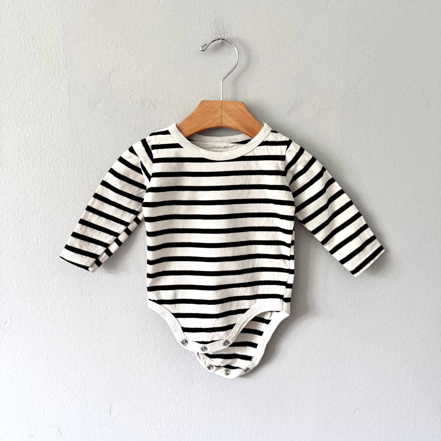 Mini mioche / Long sleeve stripe onesie / 3-6M