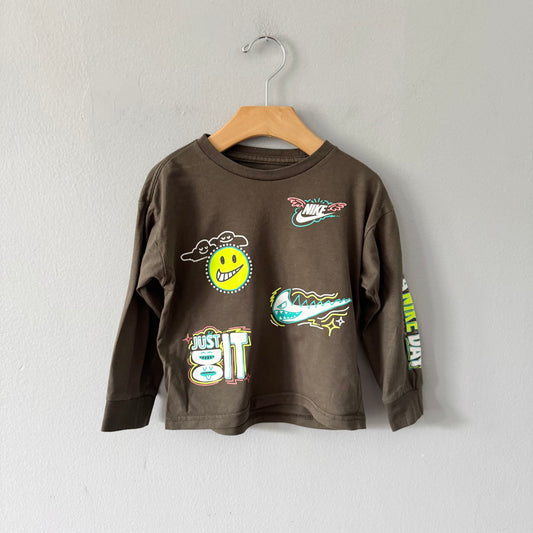 Nike / Brown long sleeve top / 2-3Y