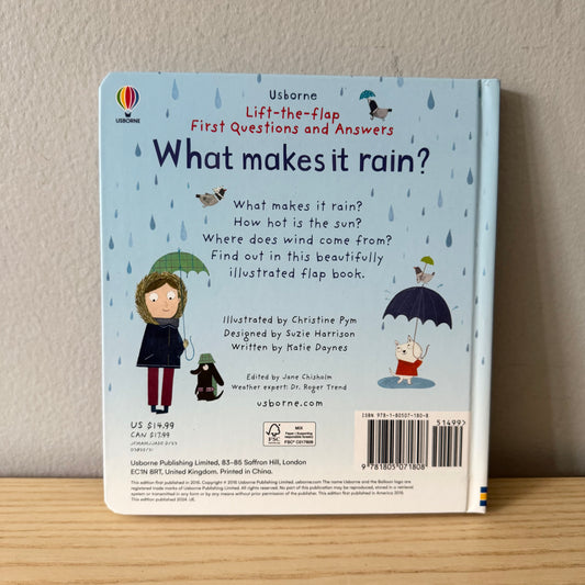 [Brand New] Usborne Lift-the-flap - What makes it rain?