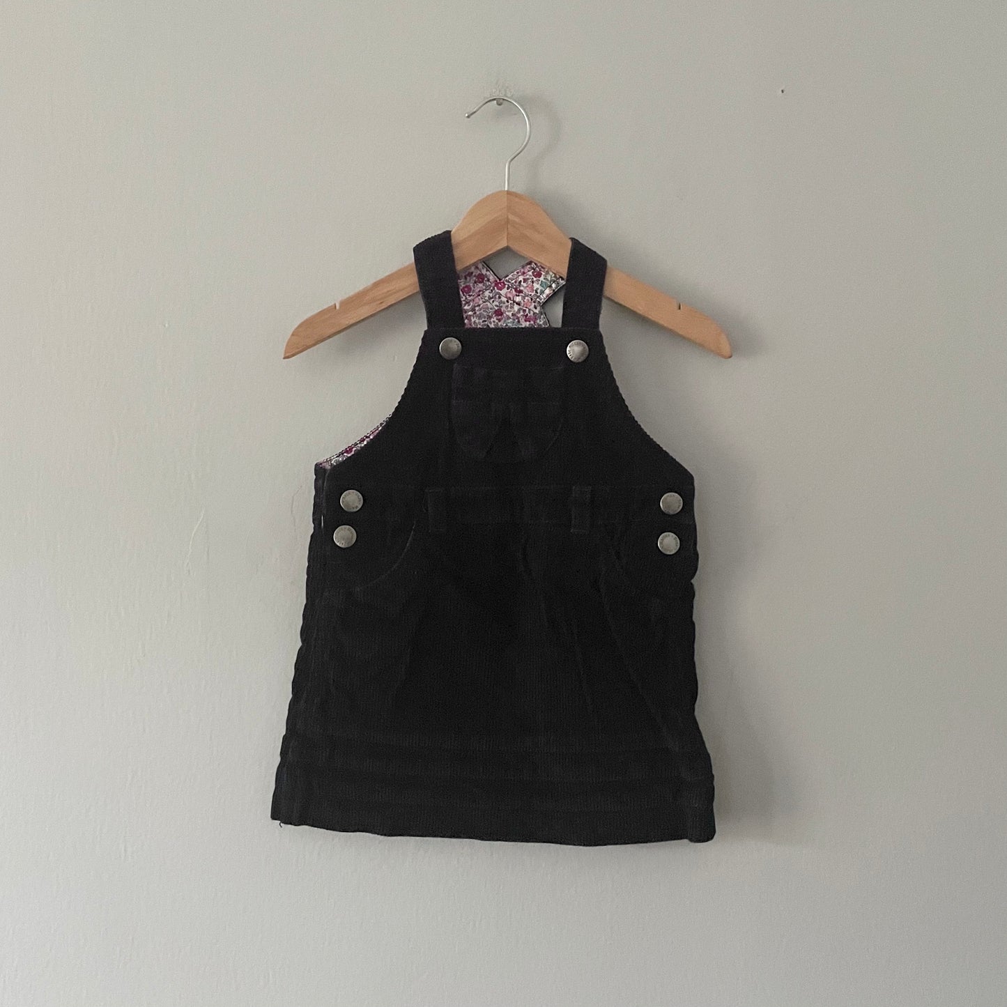 Jojo maman bebe	/ Dark purple corduroy overall skirt / 6-12M