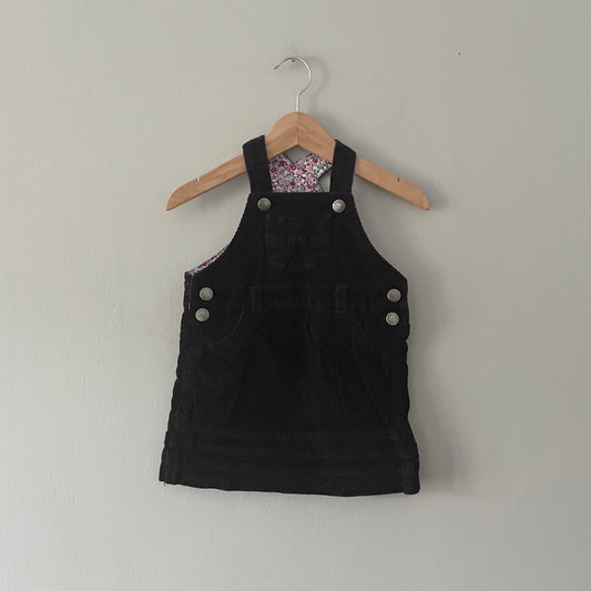 Jojo maman bebe	/ Dark purple corduroy overall skirt / 6-12M