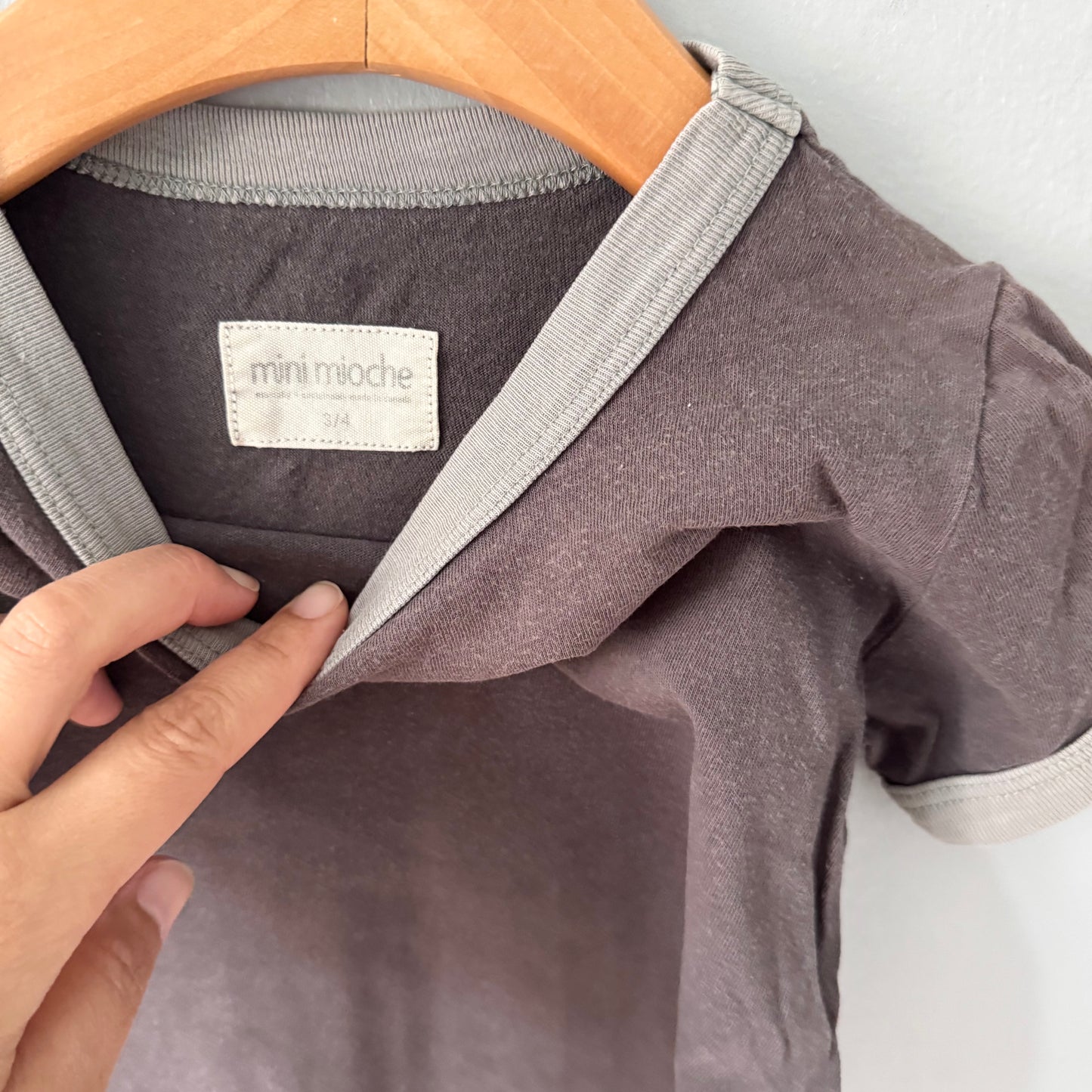 Mini mioche / Dark grey x blueT-shirt / 3-4Y