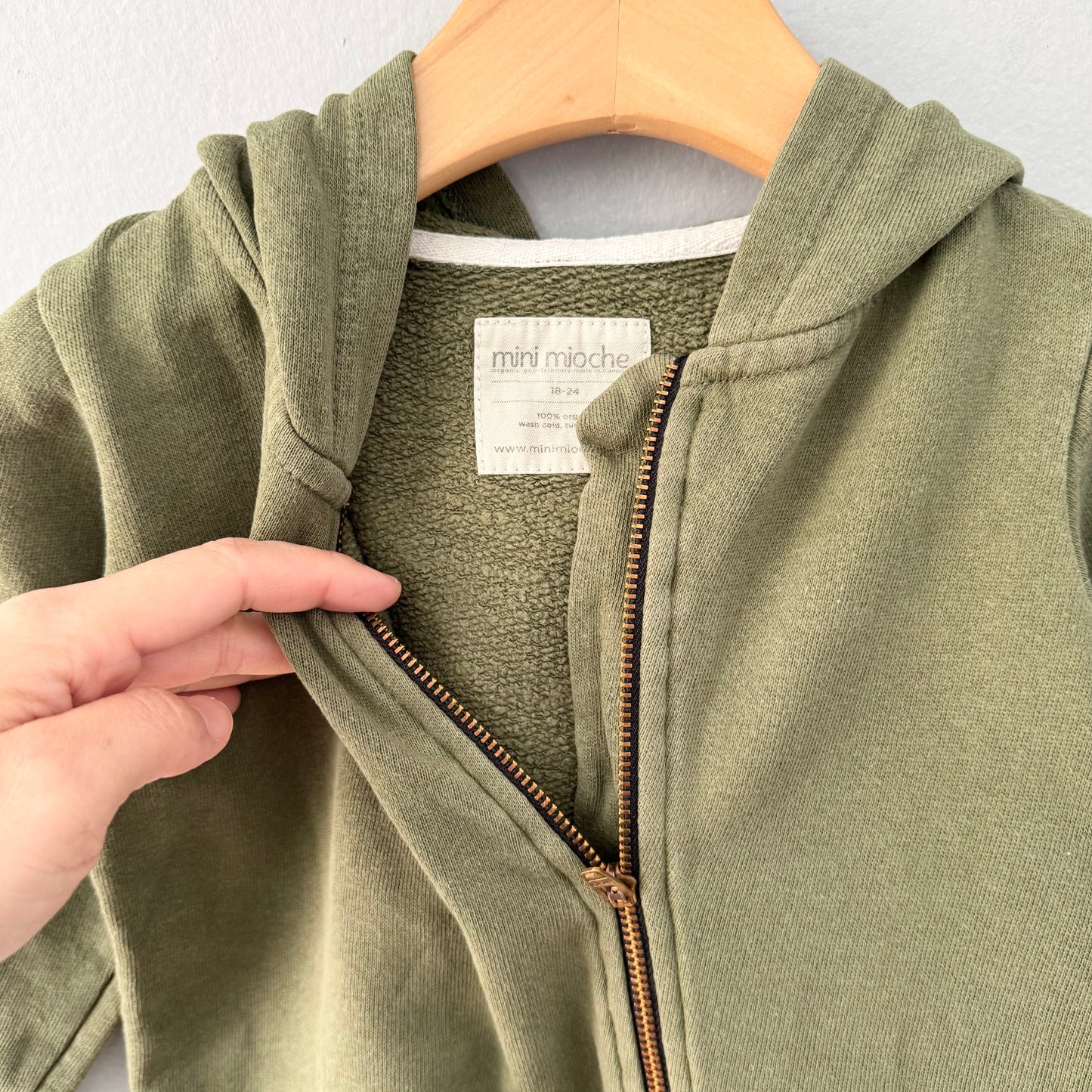 Mini mioche / Khaki biker romper / 18-24M