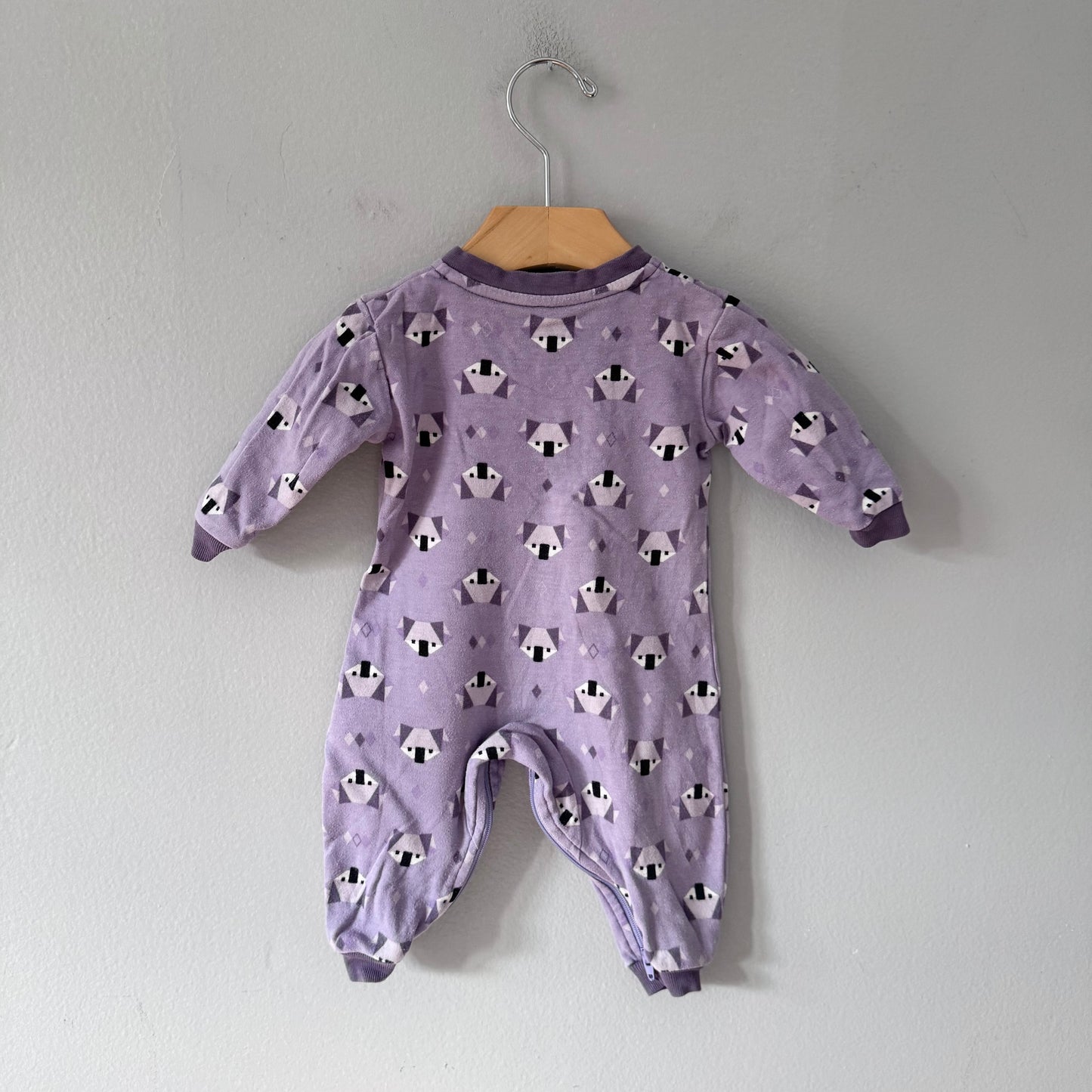 Zippy Jamz / Purple koala romper / 3-6M
